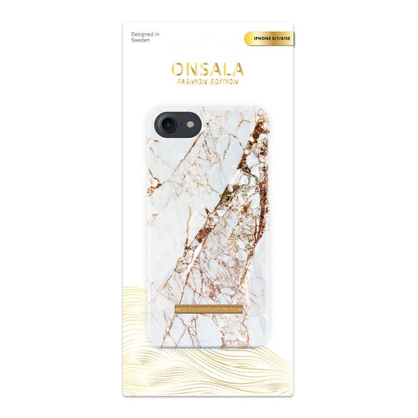 Mobilskal Soft White Rhino Marble - iPhone 6 / 7 / 8 / SE Vit
