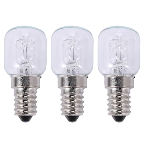 3x E14 High Temperature Lamp 500 Degrees 25W Halogen Bubble Oven Lamp E14 250V 25W Quartz Bulb
