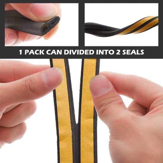 Self-adhesive foam rubber sealing strips - sound insulation for doors and windows - weather stripping - self-adhesive - Black - 10m