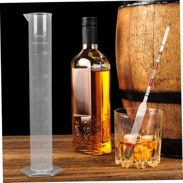 3 sæt tredobbelt skala alkoholhydrometer testkrukke til vinfremstillingsmaterialer
