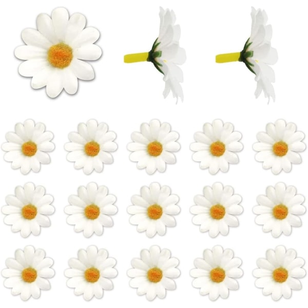 100 stycken Gerbera Daisy konstgjorda blommor, små tusensköna, konstgjorda tusensköna, tygblomma, designad för blomdekorationer, Fa