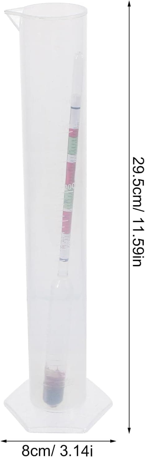 Glashydrometer Alkoholmåler med Testcylinder Højpræcisionssensor
