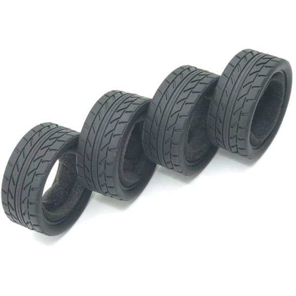 4 stk 1/10 On-Road Bil Bløde Dæk 65MM Høj Greb Gummi Dæk Svampeforing til Sakura, D