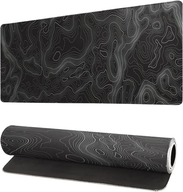 Topografisk Kontur Utvidet Stor Musematte Stor, Spillmusematte Skrivebordsmatte, 70x30 cm Lang Datatastatur Musematte Musematte med 3mm