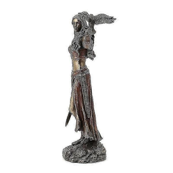 Resin Statues Morrigan The Celtic Battle Goddess With Crow Sword Bronze