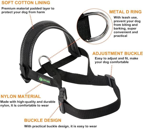wxsp Dog Muzzle for Small, Medium and Large Dogs, Durable and Adjustable Muzzle to Prevent Biting, Chewing and Barking XL,
