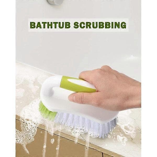 Scrub Brush, Heavy Duty Scrub Brushes with Comfortable Grip for Shower, Bathroom, Sink, Kitchen, Floor Cleaning, 3 Pack