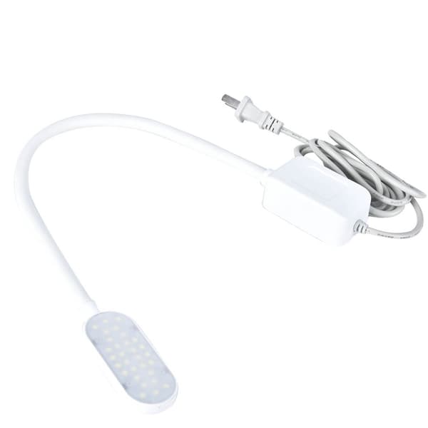 Sewing Machine Lamp Strong Lamp 3 Levels Touch Adjustment Gooseneck Lamp (White)