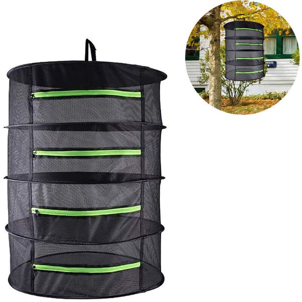 Drying Rack Net Hanging Drying Rack, Foldable Hanging Net with 4/6 Layers for Drying Herbs Drying Net, with Zippers