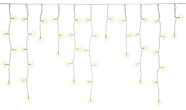 400 LED-lyskæde til istapper Svart, Transparent