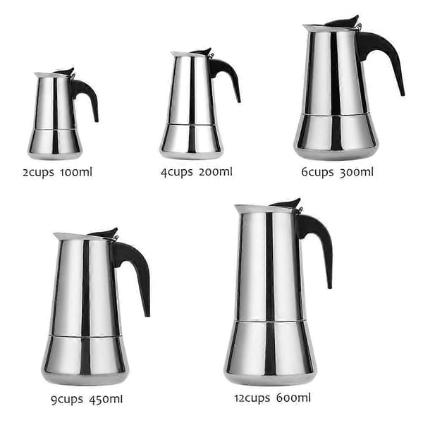 2~12 kopper kaffemaskine Moka rustfrit stål komfur perkolator kande Latte Top Espresso