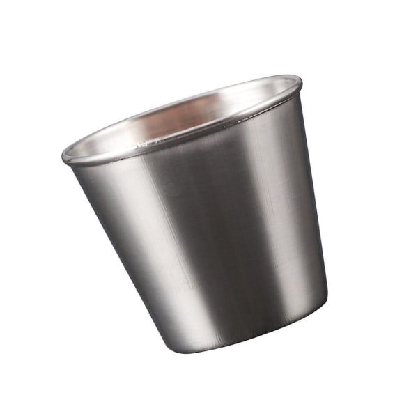 50 ml såskoppar av rostfritt stål Återanvändbar såsbehållare doppskål för restauranghem (liten storlek)