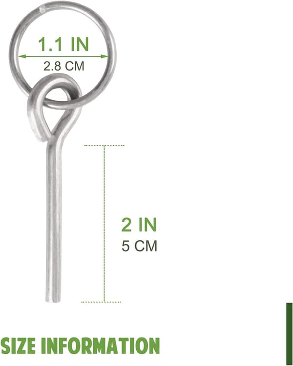 Tent Peg and Ring Replacement, Tent Pole Connectors, Aluminum Tent Pole Rings with 1 Pin, Tent Building Tools, Tent Pole Accessories 5-Pack