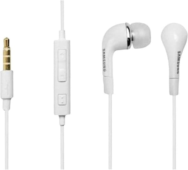 For Samsung EHS64 3.5 mm hodetelefoner med fjernkontroll - hvit