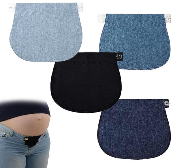 Pregnancy Jeans Extender - 4-pack Adjustable Waist Button Extender - Maternity Pants Extender for Women