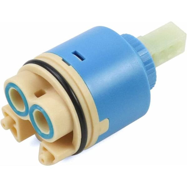Replacement Ceramic Cartridge, Ceramic for Faucets, 40mm Ceramic Cartridge for Kitchen or Bathroom, Blue, with Base