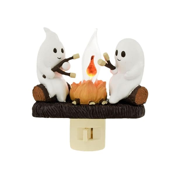 Spooky Campfire Flaming Night Light Halloween Scary Illuminated Light Ornament