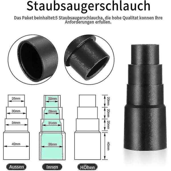 6 Pieces Universal Vacuum Cleaner Adapter, Vacuum Hose Converter Adapter