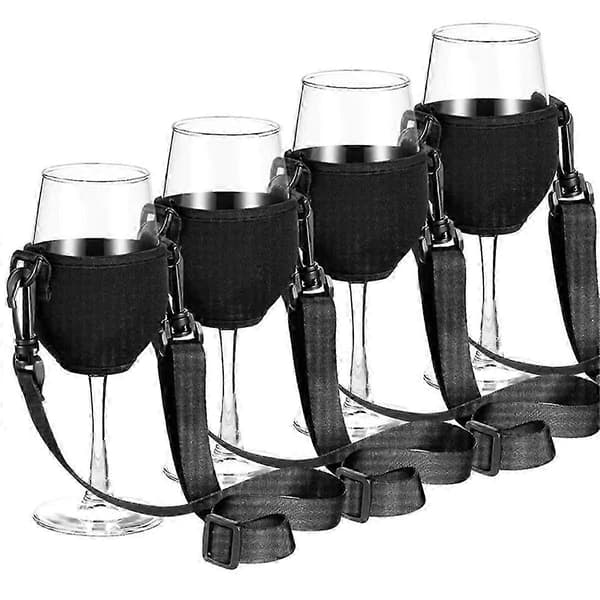 4pcs Portable Wine Holder Strap Wine Holder Support Neck Strap for Birthday Cocktail Tool A