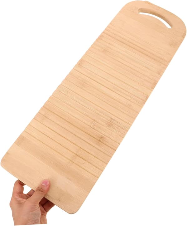 Bamboo Washboard Portable Hand Wash Board Non-slip Scrubbing Tool Ergonomic Design