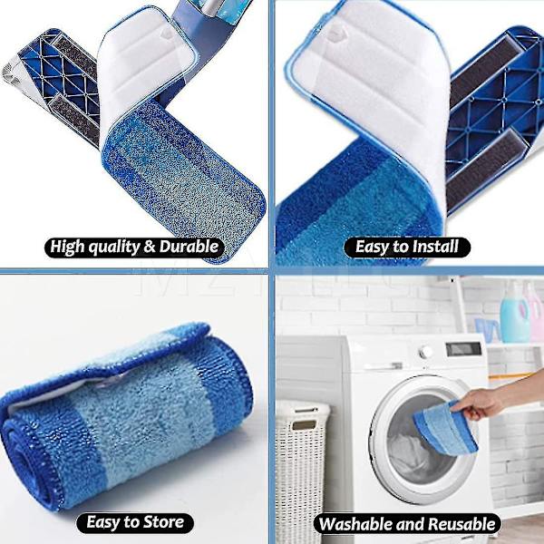 3-pak Mikrofiber Moppputer Kompatibel med Bona Mopp Kompatibel med Hardtre Gulvrens