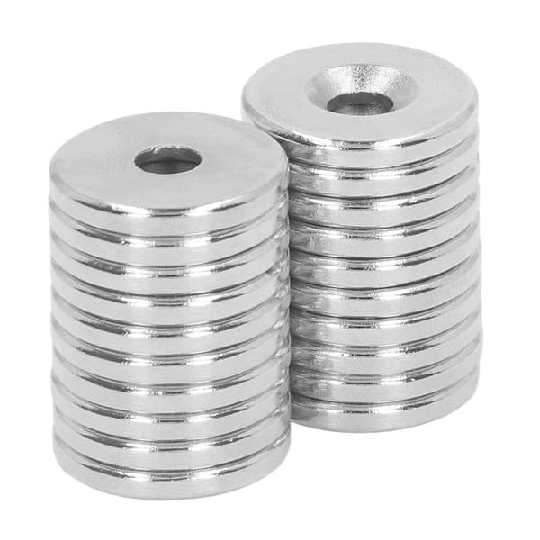Round Base Cup Magnets, Super Strong Neodymium Magnet with Hole, Countersunk Strong Magnets for DIY Tool Organization and Mounting Applications