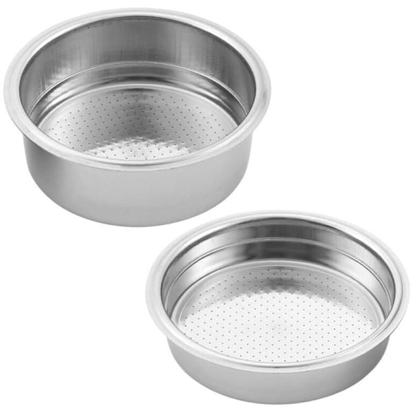 2 stk 51 mm kaffemaskiner i rustfrit stål, tryksat filterkurv, bundløs pulverfilterholder