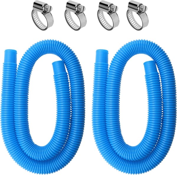 (Blå) 2 stk 32 mm poolslange, 1,5 m poolslange til tilbehør til overjordiske pools Erstatningsslange til pool