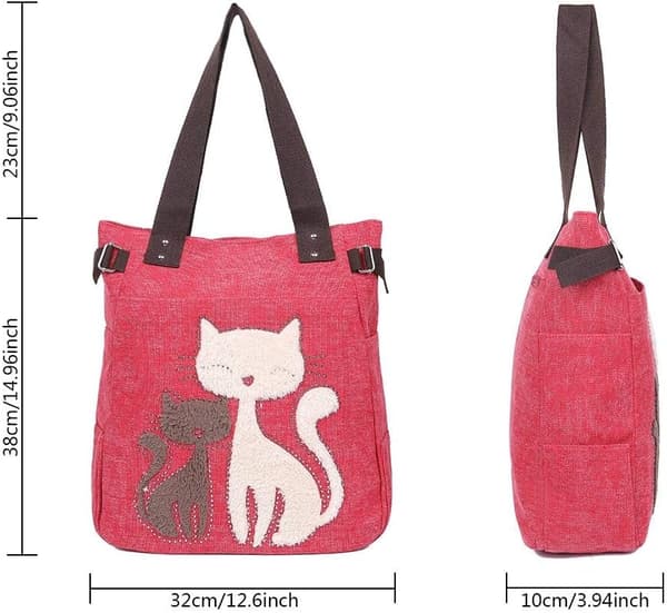 Dam (Röd) Handväska Casual Crossbody Väskor Axelväska, Canvas S
