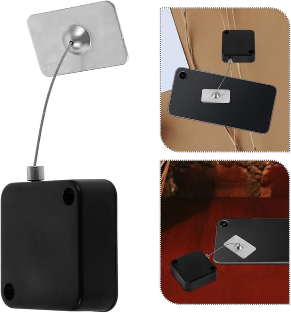 Retractable Anti-theft Cable Lock with Steel Wire, 1 Meter Security Lanyard for Electronic Product Display
