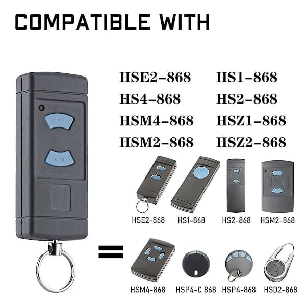 2-pack Remote Control for Garage Door Opener, Replacement for HSE2-868 HS4-868 HSM4-868 Promatic