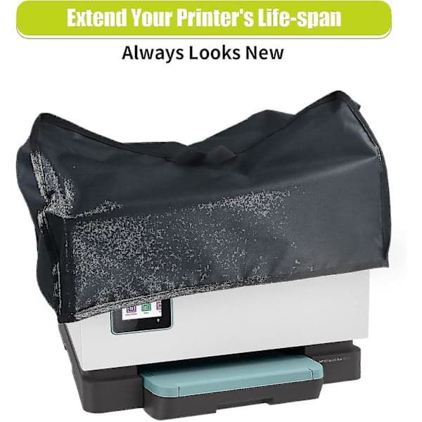 Dust Cover for HP/Epson/Canon/Brother Wireless Printers, 20x16x12 inch Universal Printer Cover, 600D Waterproof Black Printer Protector