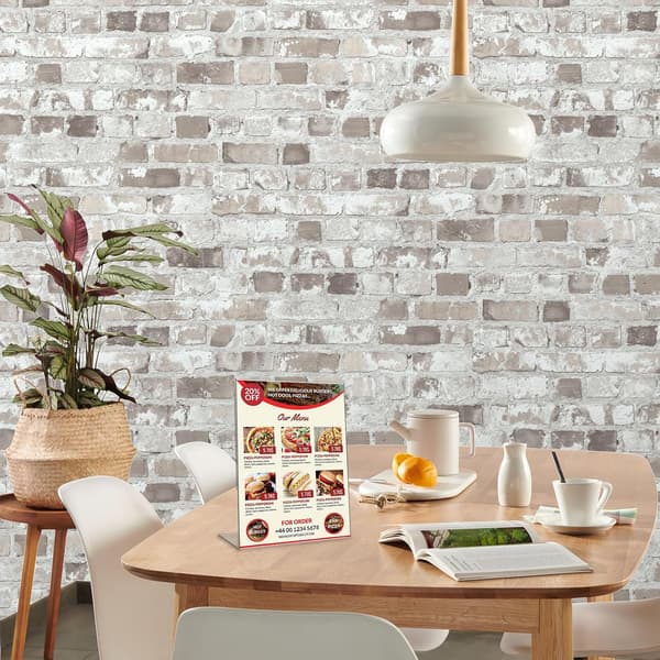 Set med 10 A4-displayställ, A4-affischhållare, bordsdisplayställ för hotell, restauranger, butiksdiskar - 210x297MM