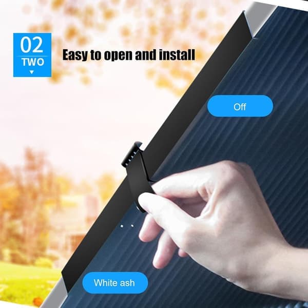 Retractable Automatic Car Windshield Sunshade Curtain for UV, Privacy, and Interior Protection, Front/Rear Windows