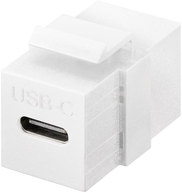 Keystone-moduuli USB-C™-liitin, USB 3.2 Gen 2 (10 Gbit/s), valkoinen Vit