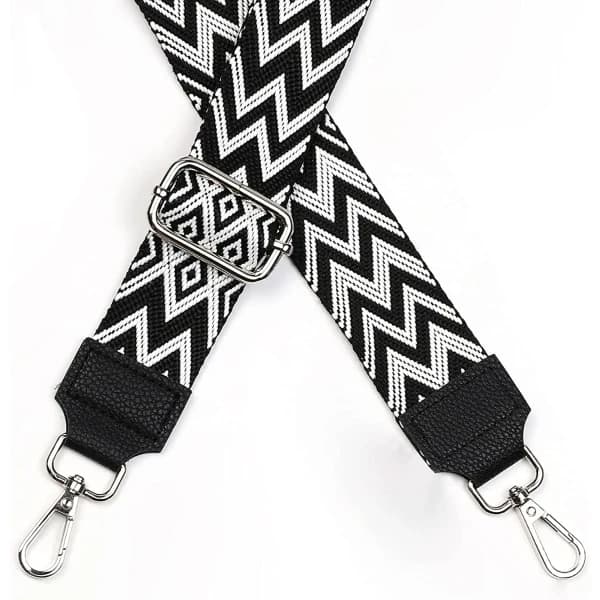 Adjustable Shoulder Strap for Bag, 5 cm Wide, 80 cm Long, with Silver Buckle