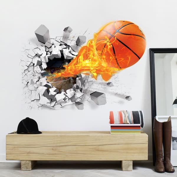 3D Itsekiinnittyvä Irrotettava (Lentävä Koripallo (19.7 \" X 27.6 \"