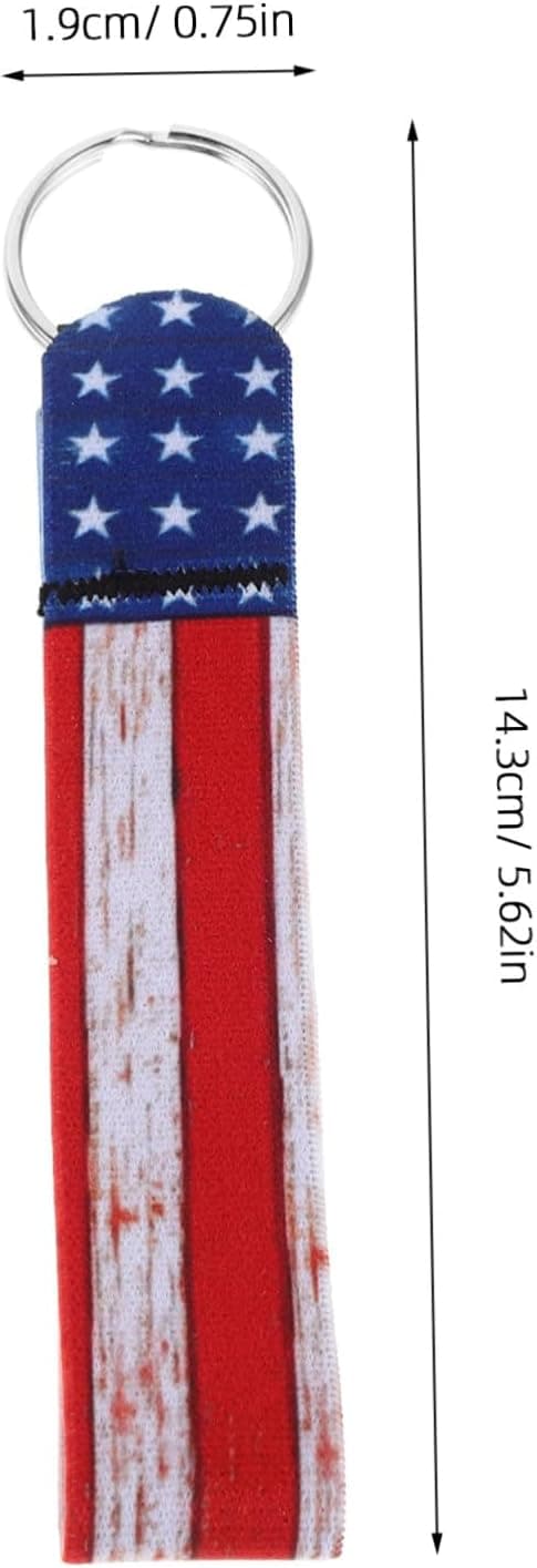 2 stk. USA-flag håndledsnøglering til kvinder Blød behagelig bilnøglerem