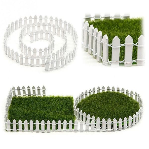 Meter mini garden fence 3cm white