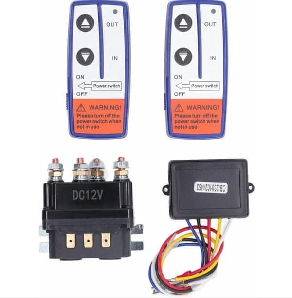 12V 250A Winch Relay Kit with Remote Control Relay Contactor for Industrial Vehicles