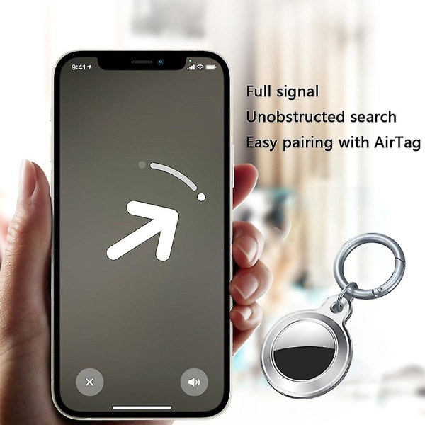 Læderetui til Apple Air Tag Tracker, 4-pak