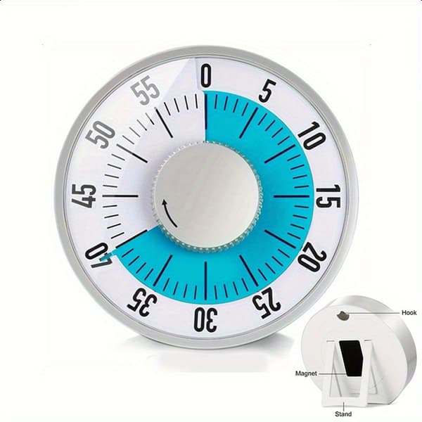 60 minutter mekanisk kjøkkentimer Magnetisk nedtellingstimer for matlaging og studier Blå Blue