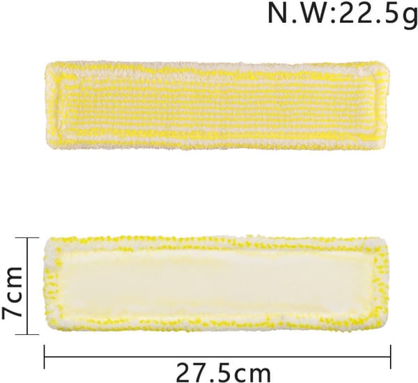 Microfiber Cloths for Karcher WV2 WV5 - 4-pack Replacement Mop Pads - Wet Dry Window Vacuum Cloths Yellow