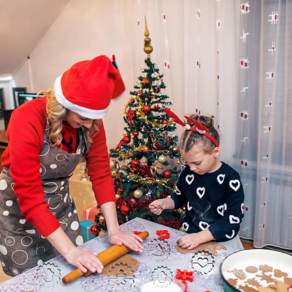9 Dele Mini Julekageforme Sæt, Kageforme, Rustfrit Stål Udhulet Kageforme til Fest Bagning DIY