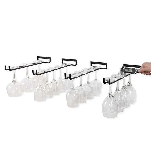 Red Wine Glass Cup Holder Simple Upside Down Hanging Goblet Single Row Wine Glass Rack 30cm B