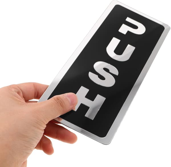 2 kpl Push Pull -tarrat lasioville Akryyliset yritysovikyltit Push Pull -tarrat