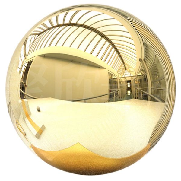 Rostfritt Stål Gazing Globe Spegelkula Hemträdgård Gazing Ball Reflekterande Gazing Globe Golden18x18cm Golden 18x18cm
