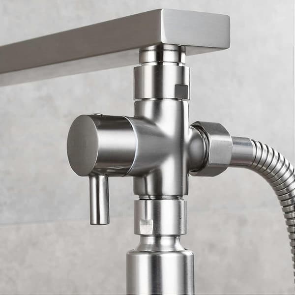 Solid Brass 3-Way Valve G1/2\" Handheld Shower Components Universal Fit, Brushed Nickel DSF007NA [DB] As shown 6.8*6.3*2.5cm As shown 6.8*6.3*2.5cm