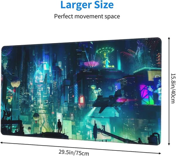 Stor Musemåtte Anime Gaming Musemåtte Xl Skridsikker Forlænget Musemåtte/Skrivebordsunderlag Til Computer Laptop (15,8 X 29,5 Tommer)