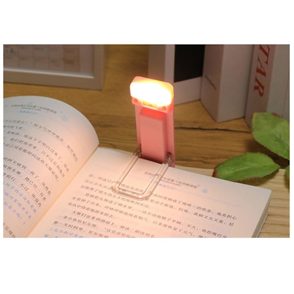 Musiknote Lampe Læselampe USB Mini Computer Lampe 4 Farvetemperatur 12 Fil Knapper Pink